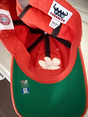 Clemson Tigers Embroidered Paw Graphic Baseball Cap - Orange unisex thumbnail 3