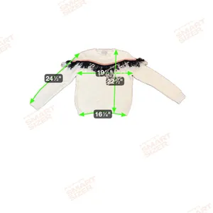 English Factory Cream Sweater with Black Fringe thumbnail 6