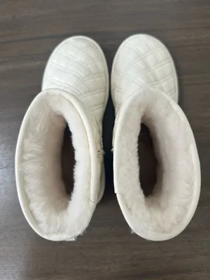 UGG Cream Quilted Plush-Lined Shearling Short Booties thumbnail 5