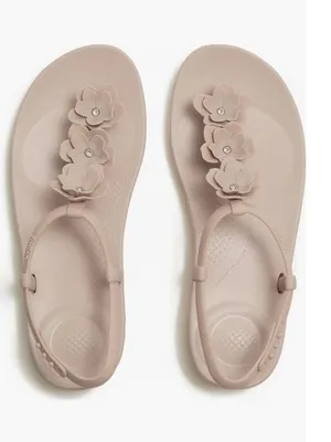 NEW FitFlop Splash Flower T-Strap Sandal 10 M, NUDE ROSE thumbnail 4