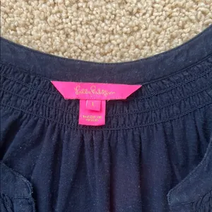 Lilly Pulitzer Blue Sleeveless Buttoned Tank Top thumbnail 2