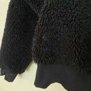 Lululemon Textured Fleece 1/2‎ Zip Black size 4 sherpa hooded thumbnail 11