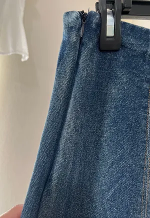 Altar'd State Scalloped Denim Skirt thumbnail 4