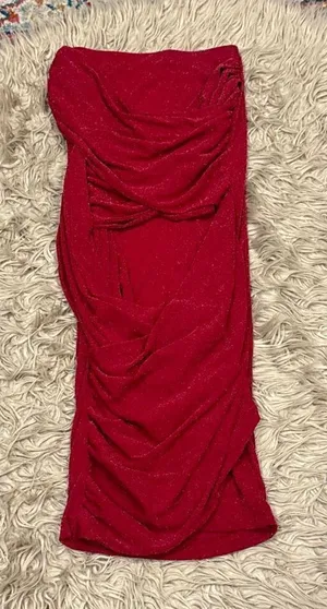 Jlux label slinky sparkly red dress size small thumbnail 1