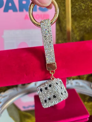Bling Dice Keychain Bagcharm Silver thumbnail 4