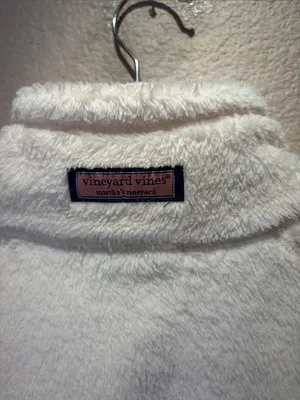 Vineyard Vines Martha’s Vineyard Women’sSoft Fleece Cream Jacket Zip Up Size XS thumbnail 7
