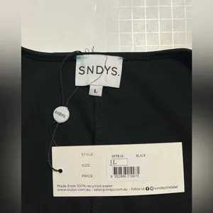 NWT SNDYS x REVOLVE Matching Capri Top in Black, size M thumbnail 6