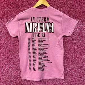 Nirvana In Utero Live 93 Rock Tour Dates Grunge Band Tee S thumbnail 3