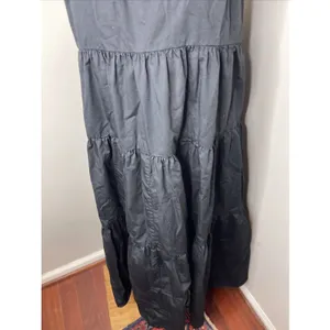 Co Essentials‎ Black Sleeveless Tiered Poplin Midi Dress Medium M thumbnail 7