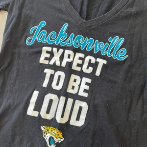 Womens NFL Jacksonville Jaguars Black Tshirt - M thumbnail 2
