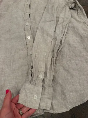 Quince 100% European Linen Long Sleeve Shirt Medium - C11-739 thumbnail 5