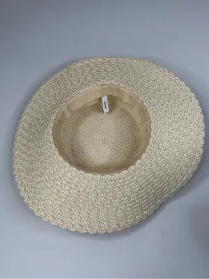NINE WEST Women's Floppy Scalloped Woven Sunhat Beach Vacation Coastal-OS thumbnail 5