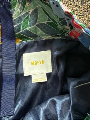 Anthropologie Maeve Blue Multicolor Brightly Floral Pleated Mini Skirt thumbnail 3