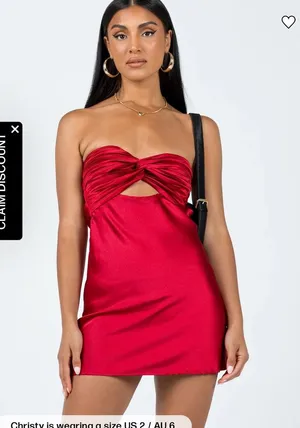 Shellie Mini Dress Red  thumbnail 1