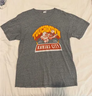 Vintage Charlie Hustle grey Kansas City Chiefs tee, Arrowhead Collection thumbnail 1