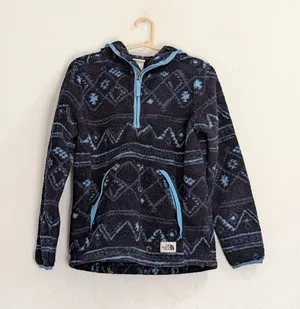 North Face Printed Campshire 2.0 Pullover Hoodie Women's S Sherpa thumbnail 1