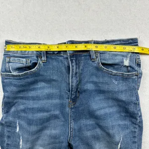 Risen Women’s High Rise Distressed Jeans Size 29 Raw Hem Skinny Ankle thumbnail 6