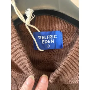 ELFRIC EDEN Brown Cable Knit Sweater Men's XXL Crew Neck Long Sleeve‎ Pullover thumbnail 5