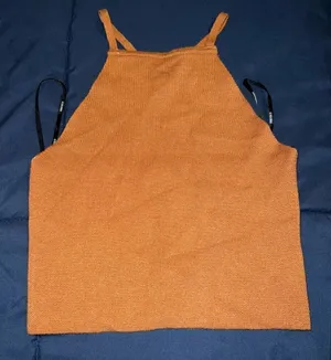 Forever 21 Sweater halter top orange nude tan cozy crop top size S thumbnail 1