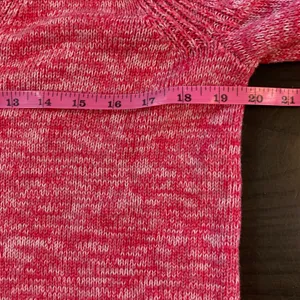 GAP Pink Marled Y2K Style V-Neck Sweater S Clean Girl Cozycore 100% Cotton Knit thumbnail 10