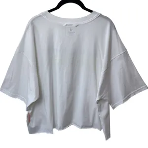 NEW Free People Movement‎ Inspire Logo Court Tee Athletic Tennis Comfort White L thumbnail 5