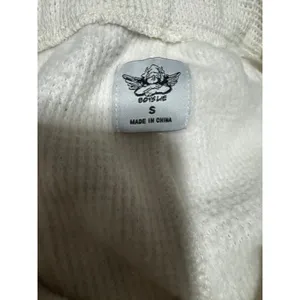Boys Lie "Let Love Guide My Way" White Waffle Knit Sweatpants, size S thumbnail 4