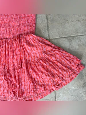 Free People Sweet Annie Mini Dress in Pink Combo Size Medium thumbnail 9