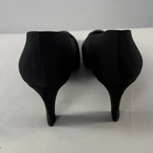Vintage Stuart Weitzman Fabric Point Toe Pumps‎ in Black Size 10 thumbnail 5