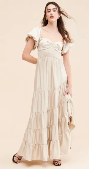 Free people Sundrenched Silky Maxi Dress thumbnail 1