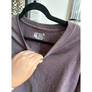 Carhartt women's loose fit heavyweight long-sleeve logo graphic work tee XL thumbnail 3