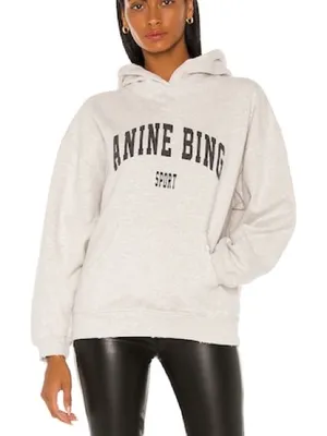 Anine Bing Sport Harvey Sweatshirt in Heather Grey NWT thumbnail 1