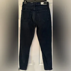 REDONE Women’s Black Zipper Ankle High Rise Cotton Denim Jeans Size 25 thumbnail 3