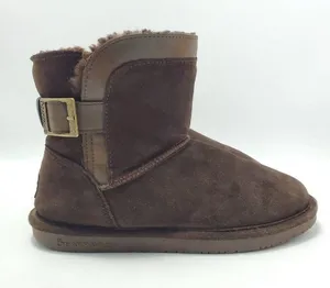 Bearpaw Shantelle Women's Winter Boots Brown Suede Wool Lined Bootie Size 9 M thumbnail 1