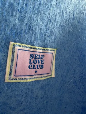 Easy Clothes Blue Kid Mohair Blend Fuzzy Sweater Self Love Club thumbnail 5