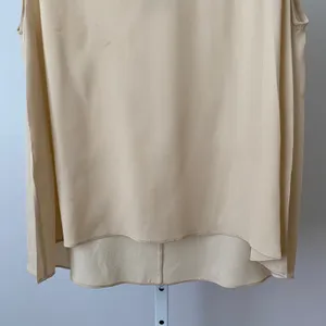 Alice‎ + Olivia M Goth Moody Feminine Whimsigoth Beige Silk Top Leather Blouse thumbnail 3
