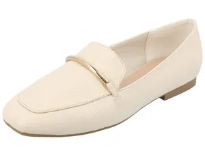 NWT Journee Collection Square Toe Slip-On Block Heel Ivory Off White 8.5W thumbnail 1