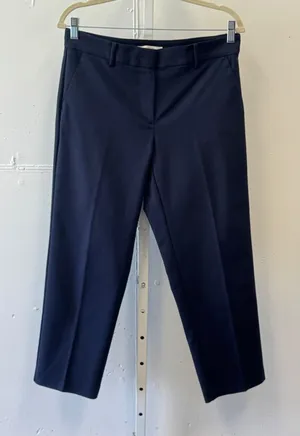 Loft Curvy The Riviera‎ Slim Ankle Dress Pants Slim Leg Stretch Trousers 6 Navy thumbnail 1