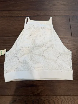 aerie White Lace Sports Bra Size XS NWT - C53-017 thumbnail 4