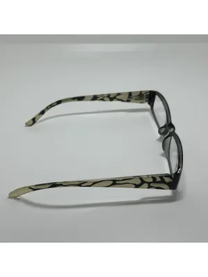 Foster Grant Black and Beige Patterned Prescription Glasses Frames with Case thumbnail 7