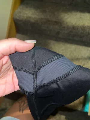 aerie Black High-Waist Capri Leggings with Contrast Panels thumbnail 3