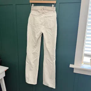 ABERCROMBIE & FITCH 90s Relaxed High Rise Curve Love Off White/Beige thumbnail 4