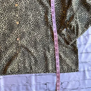 VINTAGE Y2K Leopard Print Silky Blouse Impressions XL thumbnail 9