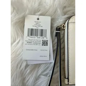 Kate spade Lucy Crinkle Patent Medium L-zip Wristlet white/cream clutch wristlet thumbnail 8