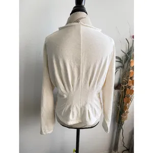 Pilcro Anthropologie Womens Cream Heathered‎ Corset Waist Top OB1581050 Size M thumbnail 2