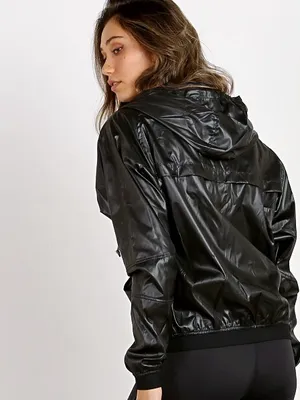 Maaji Sailboat Jacket Black Hooded Windbreaker Medium‎ thumbnail 3