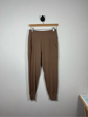 Athleta Venice High Rise Jogger Pant Brown Athleisure Travel Size Small thumbnail 2