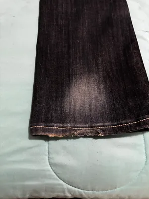 Cowgirl Tuff Dark Wash Black Denim Jeans w/Contrast Stitching size 28w/35L thumbnail 10