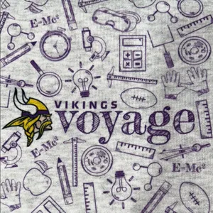 Large Backpack with Vikings Voyage design Gray thumbnail 5