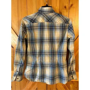 Ralph Lauren Jeans Co Blue Tan Khaki Plaid Cotton Shirt Small (4950) thumbnail 3