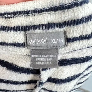 Aerie Shorts Womens XL Striped‎ Terry Cloth Pockets Vacation Beach Lounge thumbnail 3